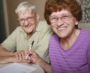 Senior Series Filling Out A Form